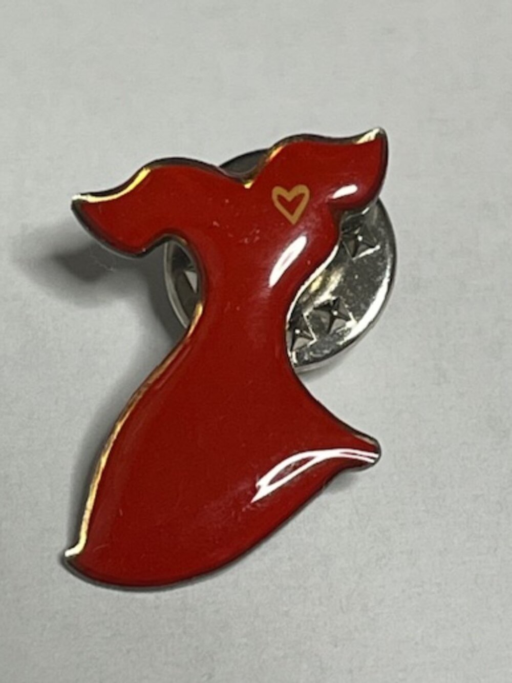 American Heart Association Red Dress w/Heart Enamel Lapel Hat Vest Bag Pin